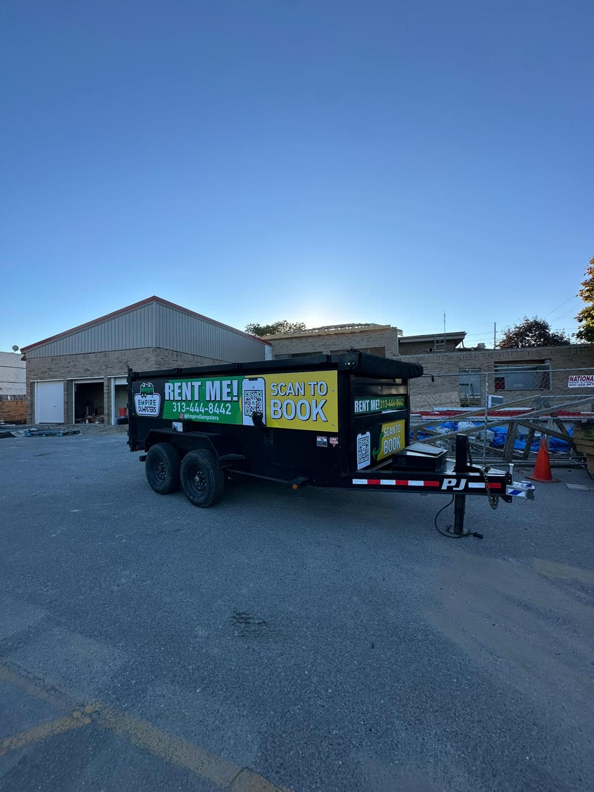Empire Dumpsters roll-off dumpster delivered in Melvindale, Michigan